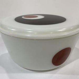 Vintage Pyrex Moon Deco 475B 2 1/2 Qt Casserole Black Red Dot - Great ...