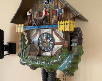 Vintage West Germany Cuckoo Clock Musical Regular Swiss Chalet Not Working