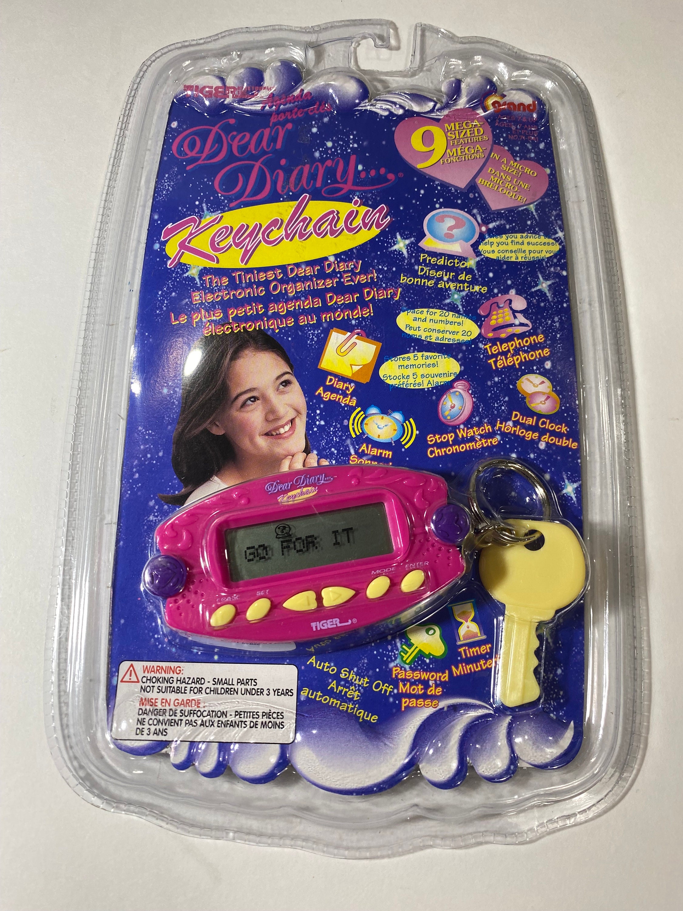 Vintage Rare 1997 Dear Diary Keychain Organizer Tiger Electronics