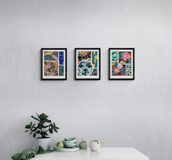 Set of 3 Art Deco illustrations, Art Deco Poster, Set of Prints, Art Deco Prints, Art Deco Wall Art Prints, Art Prints Set of 3