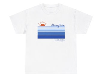 Lake Life Retro Lines T-Shirt: Custom Family Vacation Tee
