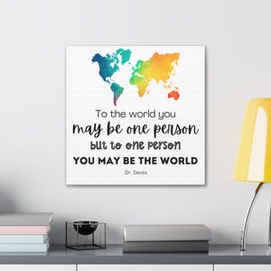 Leinwand Gespannt, Dr. Seuss Zitat Wandkunst, Inspirational Wohnkultur, 0 185 cm Kunstdruck, Kinderzimmer Dekoration, Geschenk für Bücherliebende, Unikat