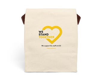Support Lansing Christian School Canvas Lunch Bag with Strap | School Spirit