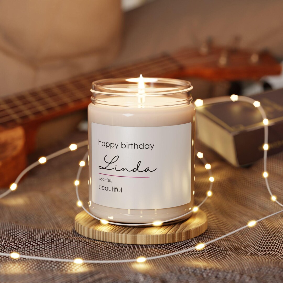 Personalized Name Meaning Scented Soy Candle, Custom Name Candle Gift