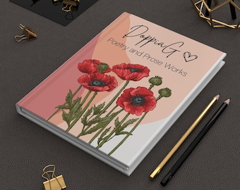Personalized Poppy Flower Journal - Matte Hardcover Notebook