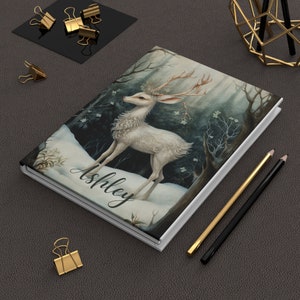 Personalized Deer Journal, Custom Deer Notebook, Personalized Diary, Hardcover Journal