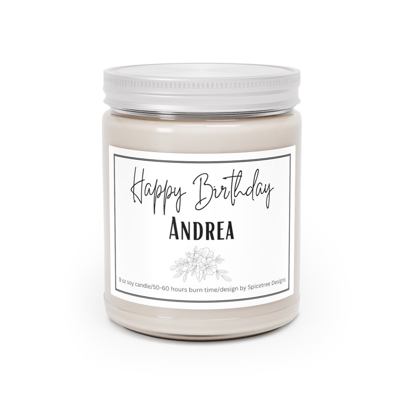 Best Friend Custom Birthday Candle Scented Candles, 9oz. Personalized