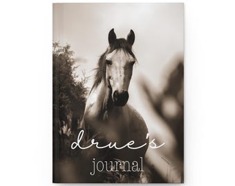 Personalized Horse Journal, Custom Hardcover Notebook