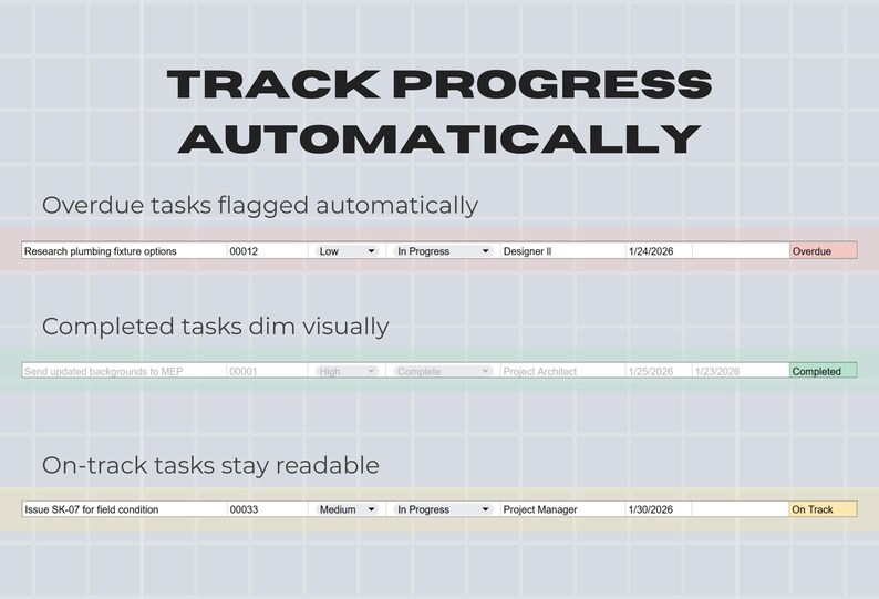 Professional Task Tracker | Architecture & Design Team Project Log ...
