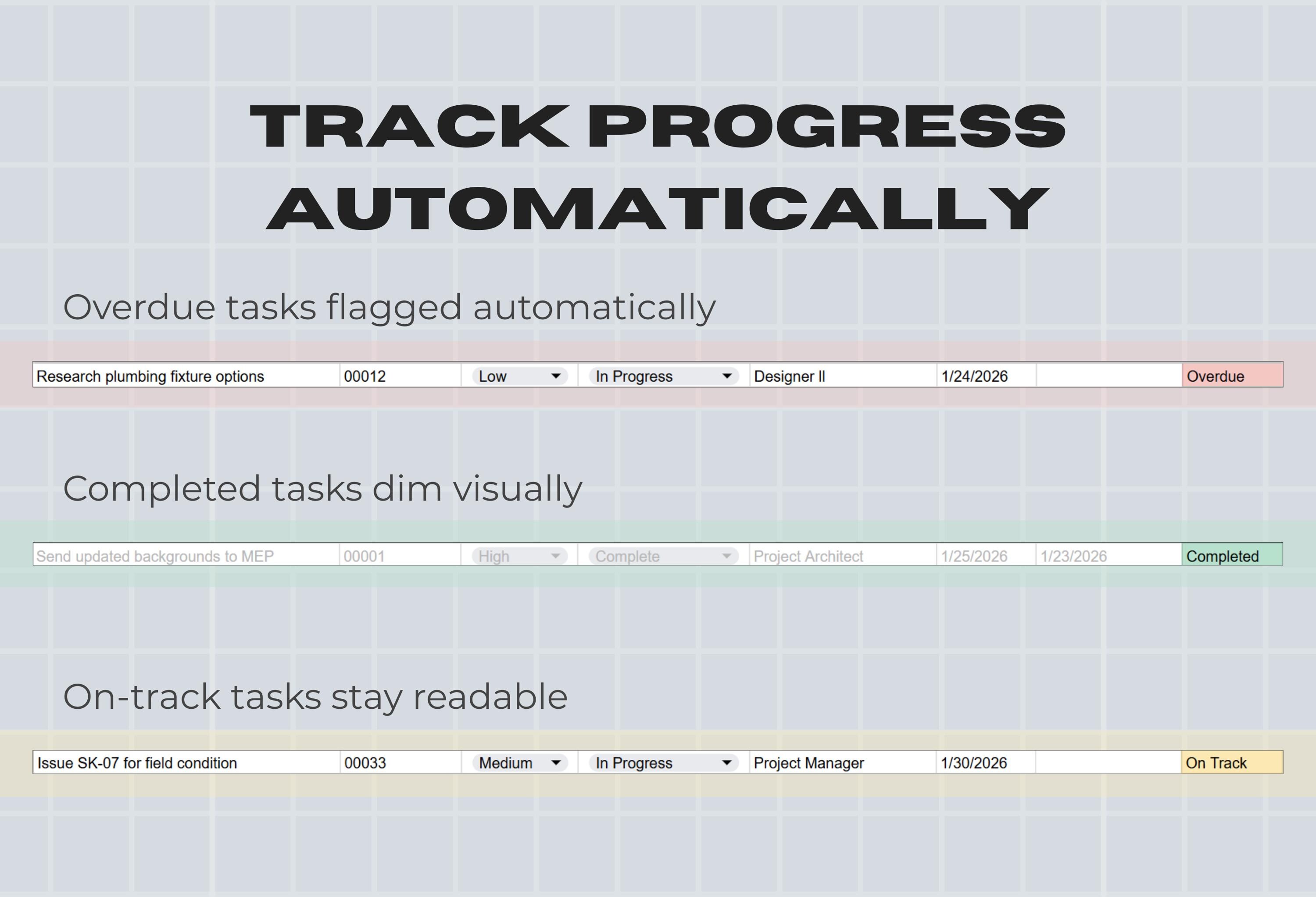 Professional Task Tracker | Architecture & Design Team Project Log ...