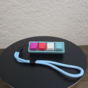 Clicky Mechanical Keyboard Fidget Toy, 4 Keyboard Switch, Multi color Keycap, ASMR Desk Gadget, ADHD