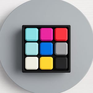 Clicky Mechanical Keycap – 9-Key RGB Fidget Pad | ASMR Stress Relief Toy | Customizable Keyboard Switch Clicker