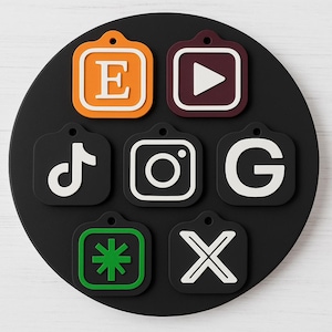 Custom NFC Keychain, Scannable Digital Social Media Keychain, NFC, Business Card, Tap and Follow, Smart Business Keyring, Instagram