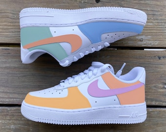 Custom Mismatch Nike Air Force 1 Etsy