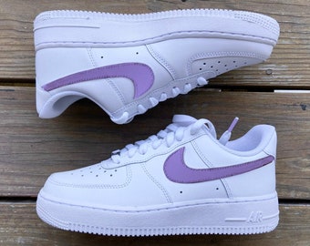 Custom Lavender Nike Air Force 1s