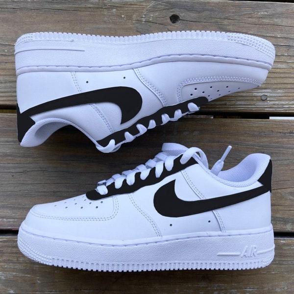 Custom Nike Air Force 1s with Black Details