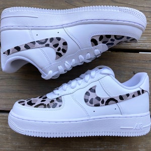 Custom Nike Air Force 1 With Cheetah Print Detail | Etsy