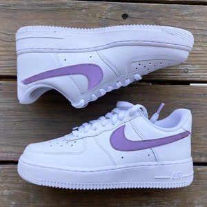 Custom Lavender Nike Air Force 1s
