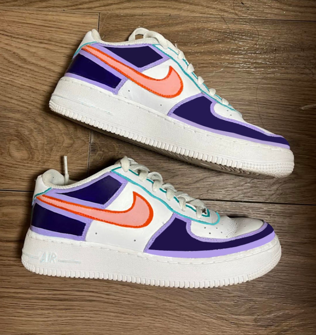 orange pink and purple nike