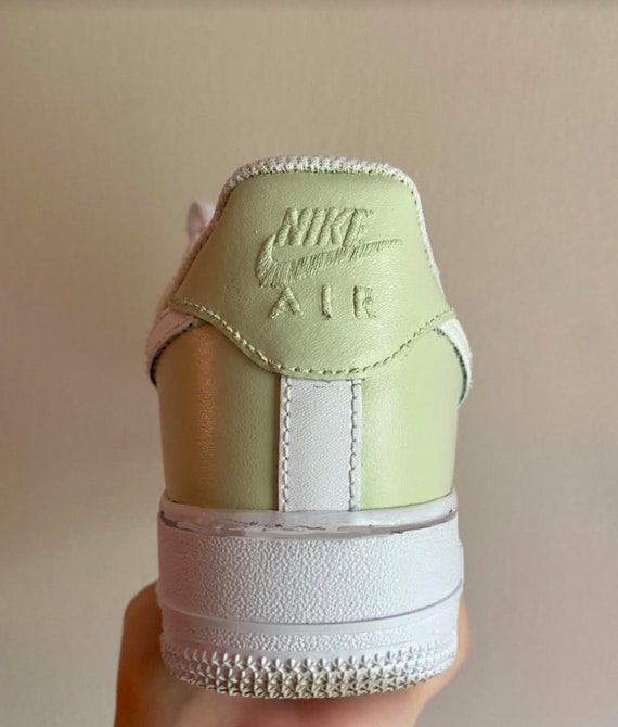 Custom Sage/khaki Green Cherry Blossom Air Force 1 