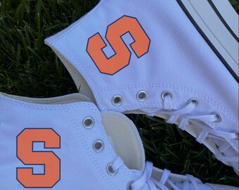 white custom converse