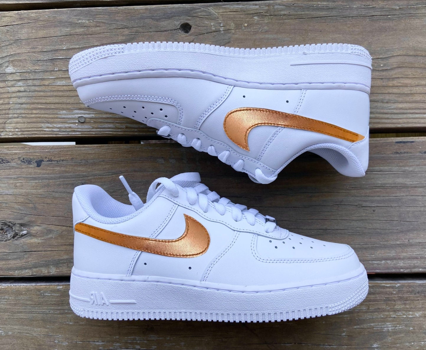 Nike Air Force 1 Rose Gold - Etsy