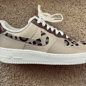 tan and cheetah air force 1