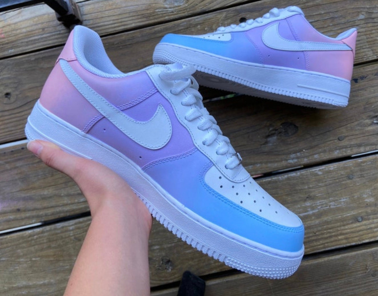Nike Air Force 1s Low voor heren met roze lavendel en - Etsy Nederland