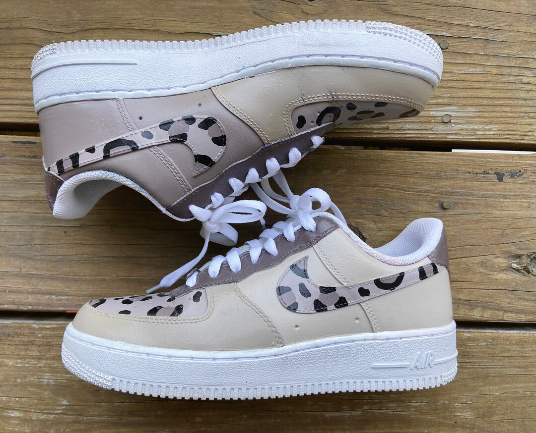 tan and cheetah air force 1