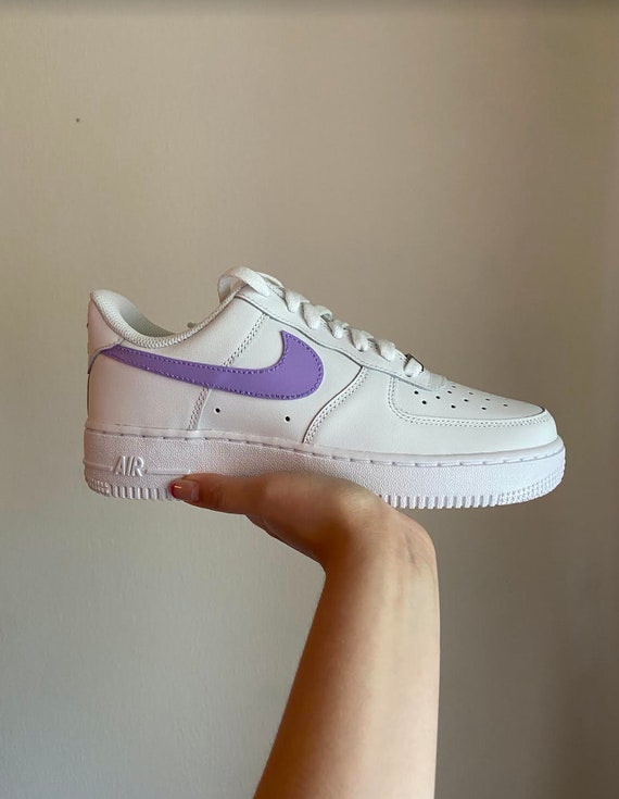 Kid s Custom Lavender Nike Air Force 1s Low Etsy
