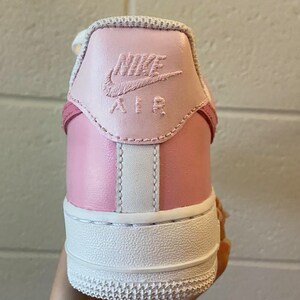 Benutzerdefinierte Pink Color Block Nike Air Kraft 1s Niedrig Bild 2