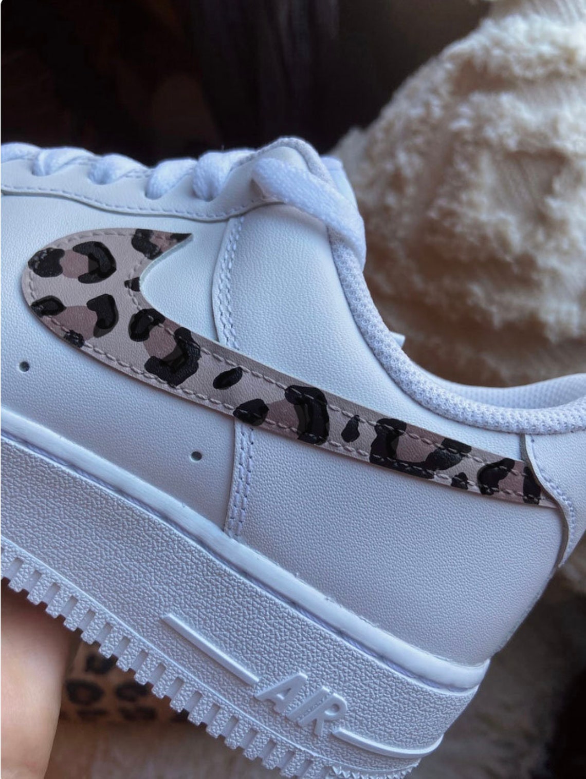 cheetah and tan air force 1