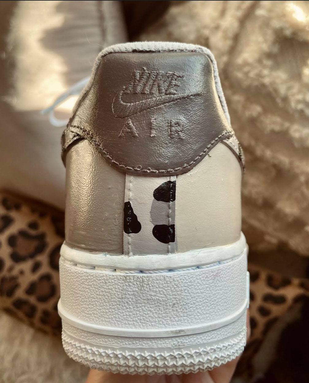 custom cheetah air force ones