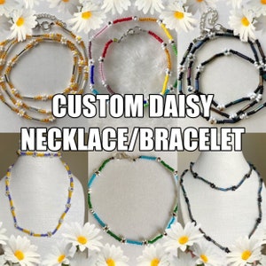 Custom Beaded Daisy Necklace/Bracelet