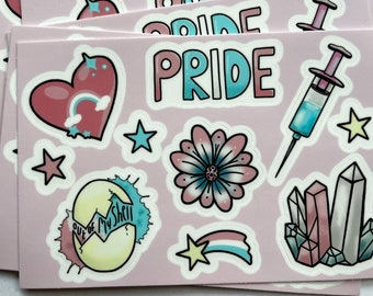 Trans Pride vinyl stickervel