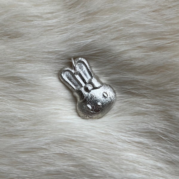 Bunny Silver PMC Necklace