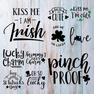 St. Patrick&#39;s Day SVG Bundle 2 | 22 SVGs | Irish Quotes, Shamrock Designs, Lucky SVG Files for Cricut & Silhouette