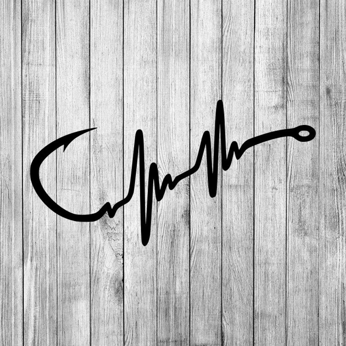 Fishing Hook Heart Beat SVG EPS PNG / Fishing Svg / Cut File Etsy