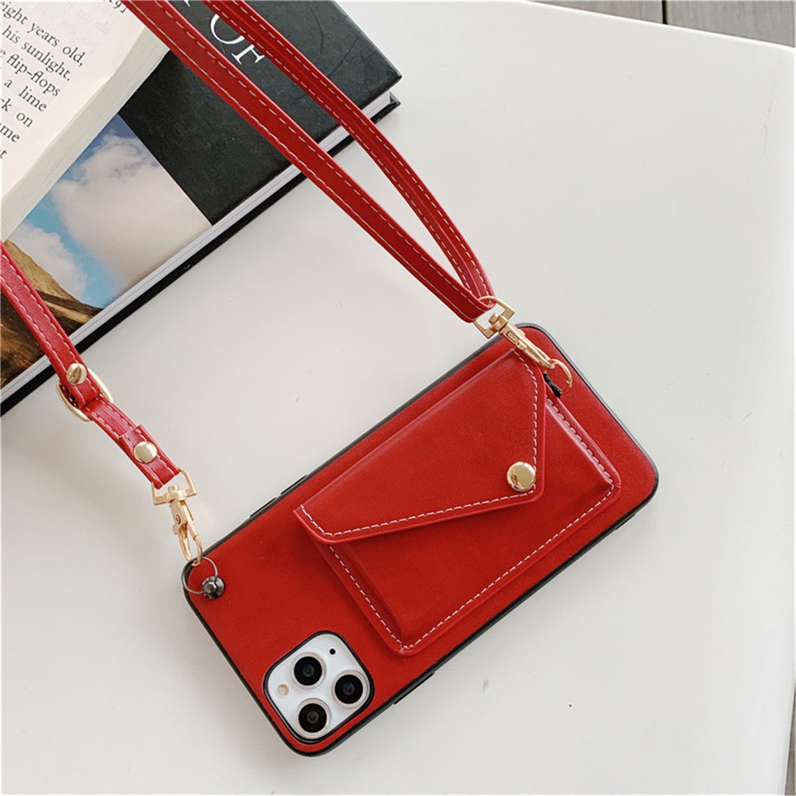 Wallet Phone Case Crossbody iPhone Case with Strap Imitation Etsy