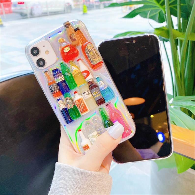 3D Supermarket Bottle iPhone Case Soft Silicone Protective iPhone Cover 7p8p1111 pro11 pro MaxXSXRXs 12Ma Gifts