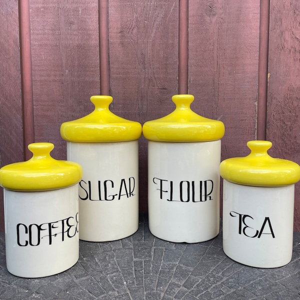 Ceramic Canister Set Etsy
