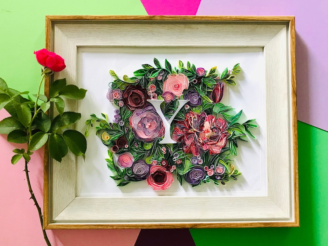 Letter “Y” - Quilling Artwork, Paper Art, Wall Art, Handmade Crafts, Paper Quilling, Birthday Gift, Anniversary, Paper Quilled Art, Diy Deco - Etsy Canada