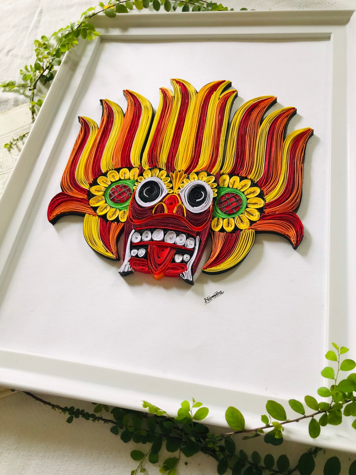 Traditional Arts Sri Lanka Quilling Paper Wall Art Paper Art Birthday