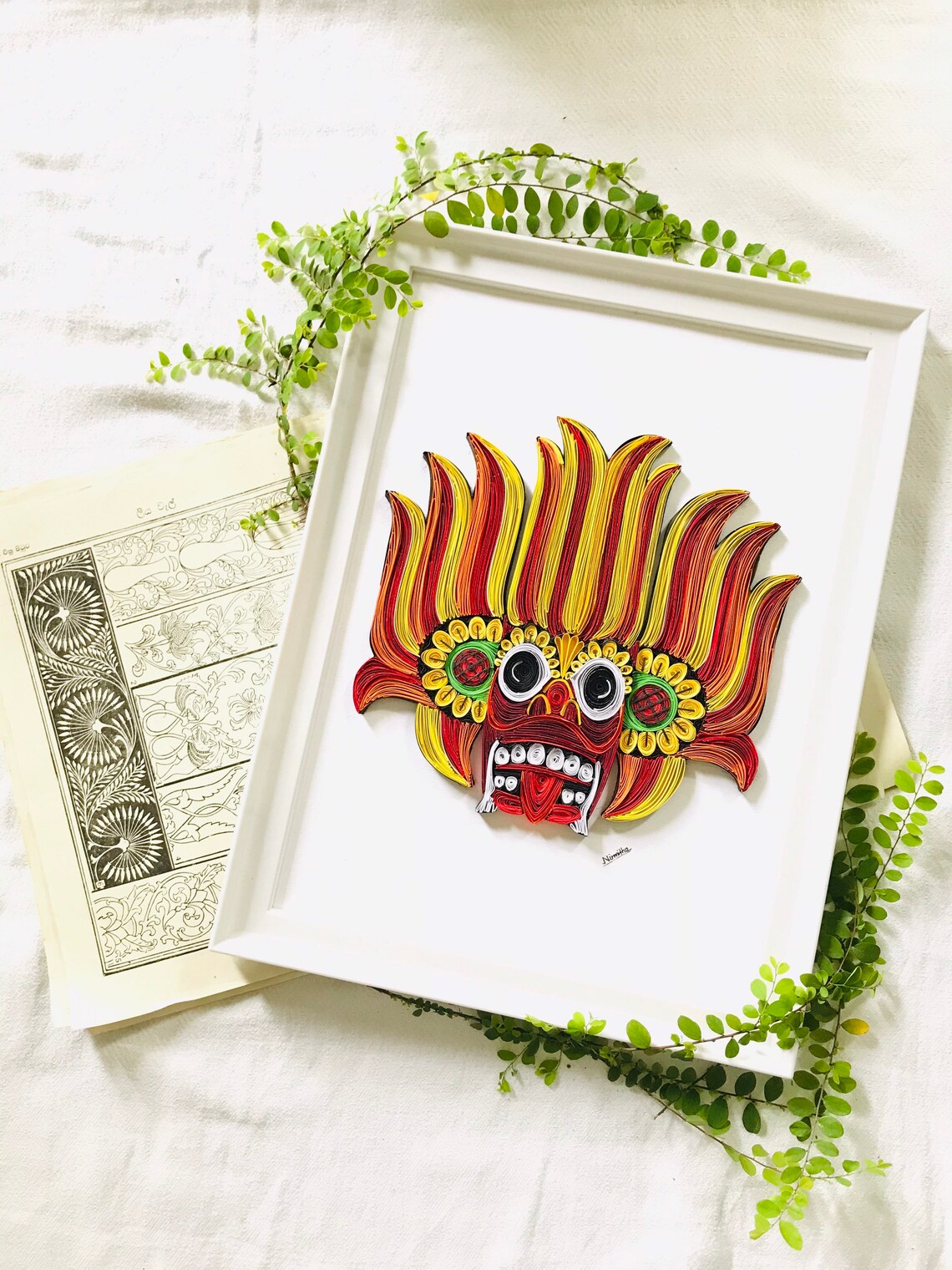 Traditional Arts Sri Lanka Quilling Paper Wall Art Paper Art Birthday