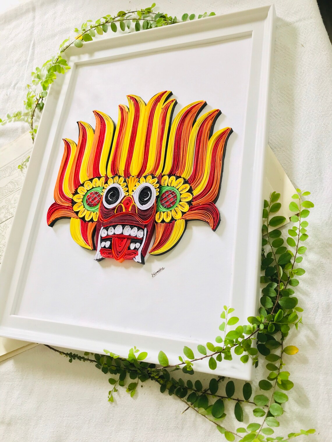 Traditional Arts Sri Lanka Quilling Paper Wall Art Paper Art Birthday