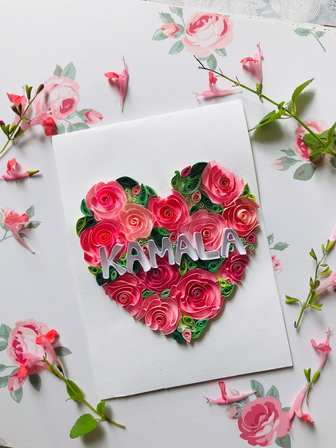 Paper Quilled Art, Paper Quilling, Quilled Card, Birthday Gifts, Anniversary, Wedding, Gift for Friend, Paper Crafts, Paper Art, Wall Art - Etsy Canada