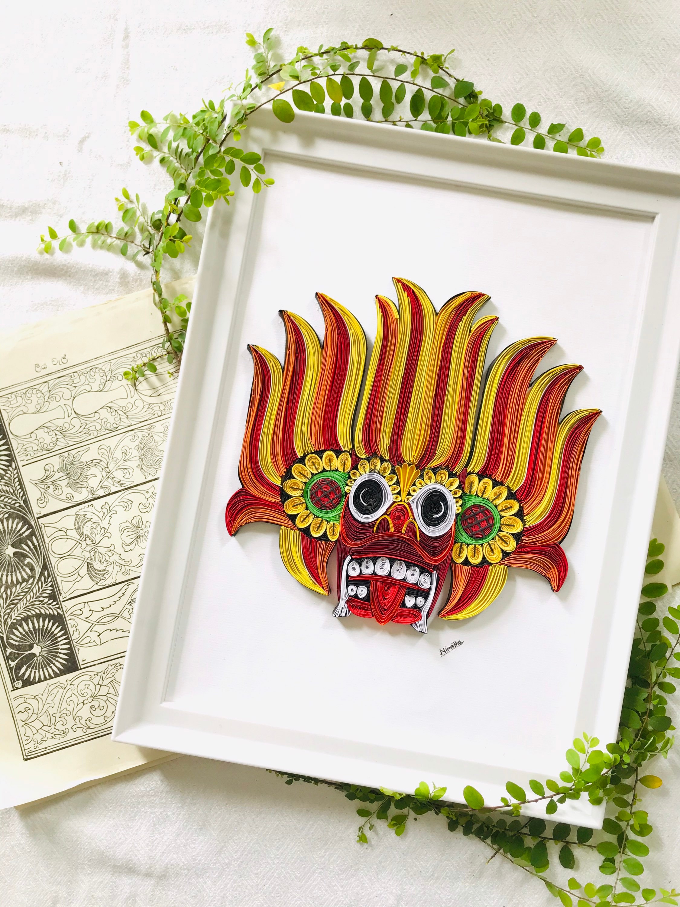 Traditional Arts Sri Lanka Quilling Paper Wall Art Paper Etsy