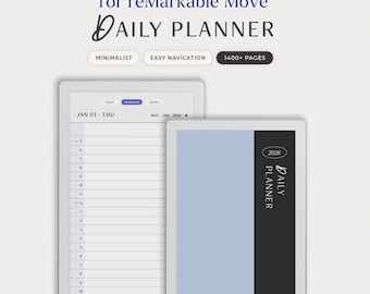 Daily Planner for reMarkable Paper Pro Move 2026, Digital Journal, Monthly Weekly Planner