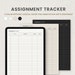 Assignment Tracker Homework Planner Digital Planner Template - Etsy
