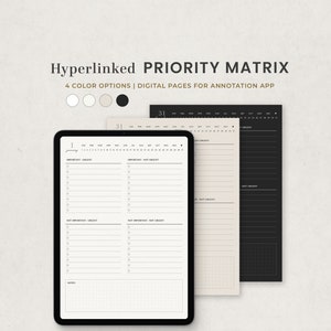 Daily Priority Matrix, To Do List, Productivity Digital Planner for Goodnotes on Ipad, Android Tablet Planner